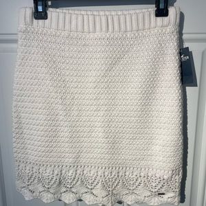 Hollister White Crotchet Mini Skirt